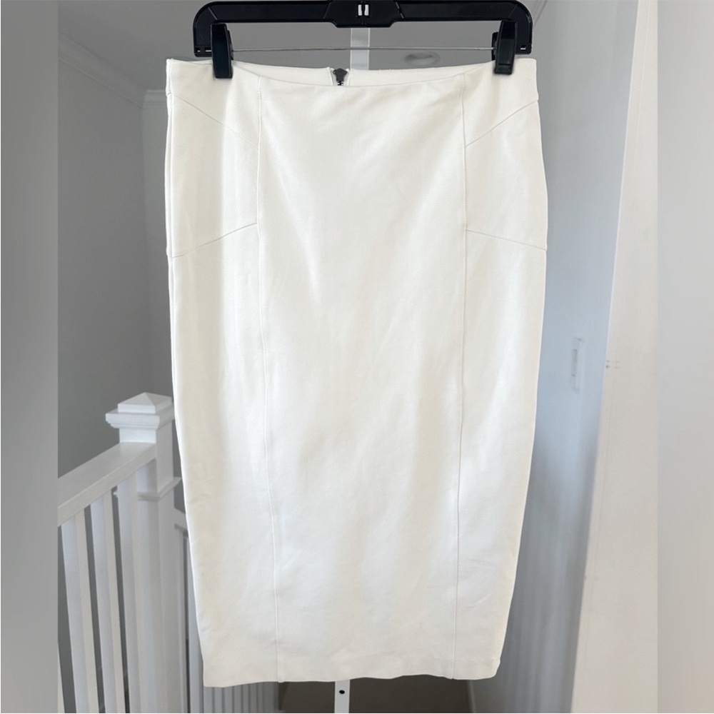 Veronica Beard Cream Knit Pencil Skirt